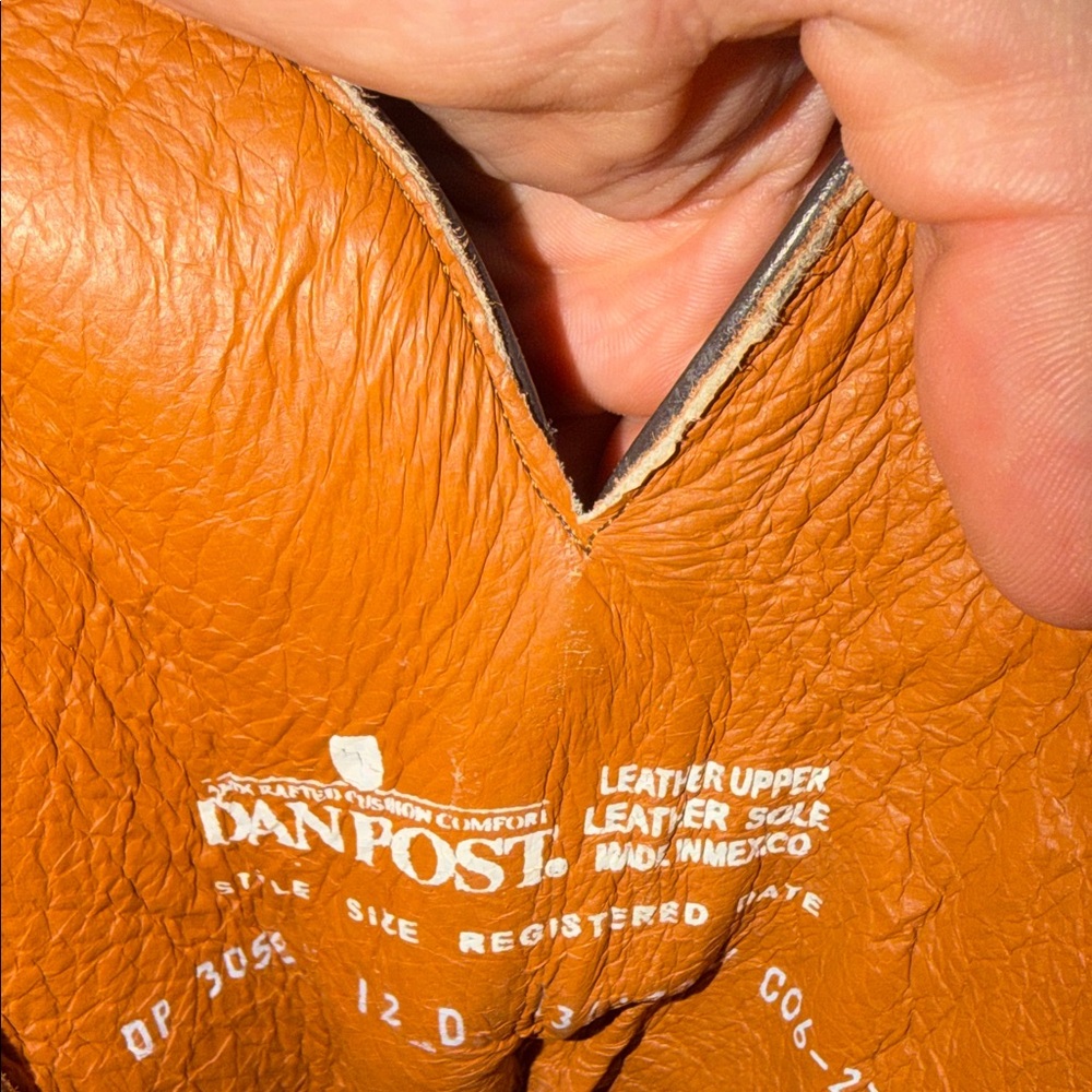 Dan Post Python Print Cowboy Boots - Brown And Cr… - image 6